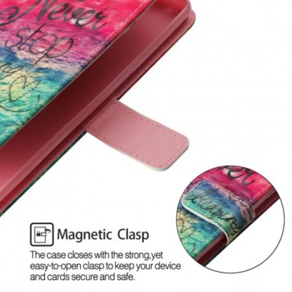 Folio-hoesje voor Samsung Galaxy S10 Plus Stop Nooit Met Dromen
