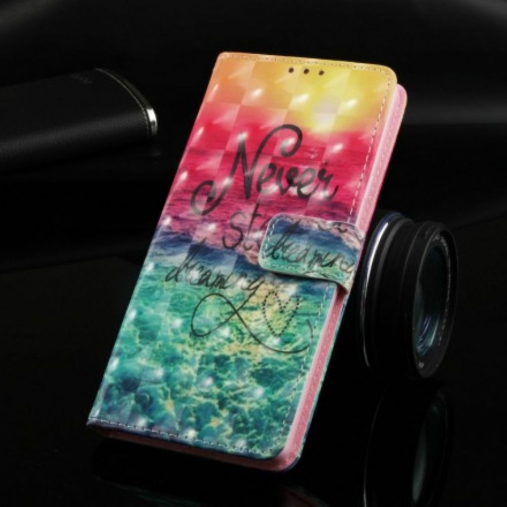 Folio-hoesje voor Samsung Galaxy S10 Plus Stop Nooit Met Dromen