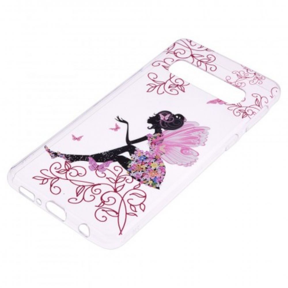 Telefoonhoesje voor Samsung Galaxy S10 Plus Transparante Bloemenfee