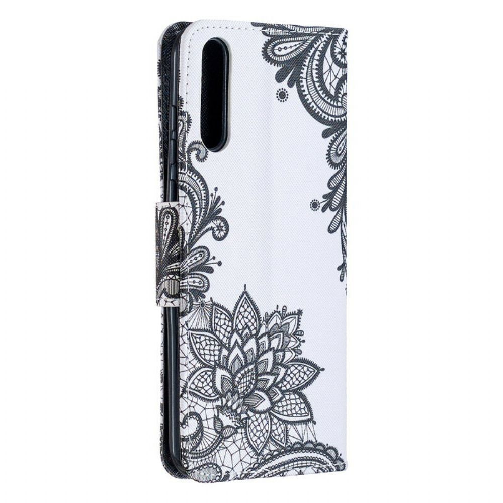 Folio-hoesje voor Huawei P Smart S Met Ketting Mandala Met Zwarte Bandjes