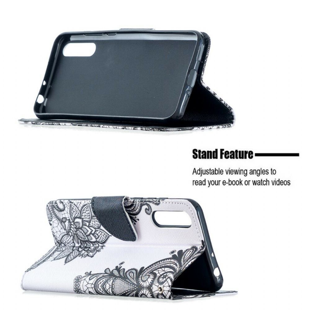Folio-hoesje voor Huawei P Smart S Met Ketting Mandala Met Zwarte Bandjes