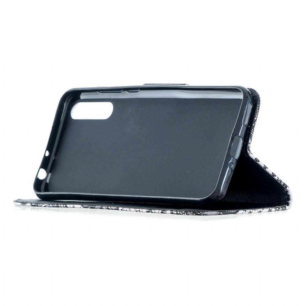 Folio-hoesje voor Huawei P Smart S Met Ketting Mandala Met Zwarte Bandjes
