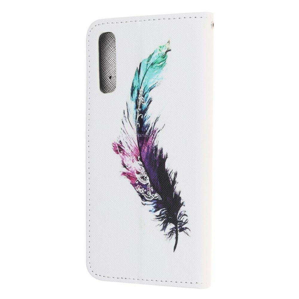 Leren Hoesje voor Huawei P Smart S Met Ketting Thong Veer