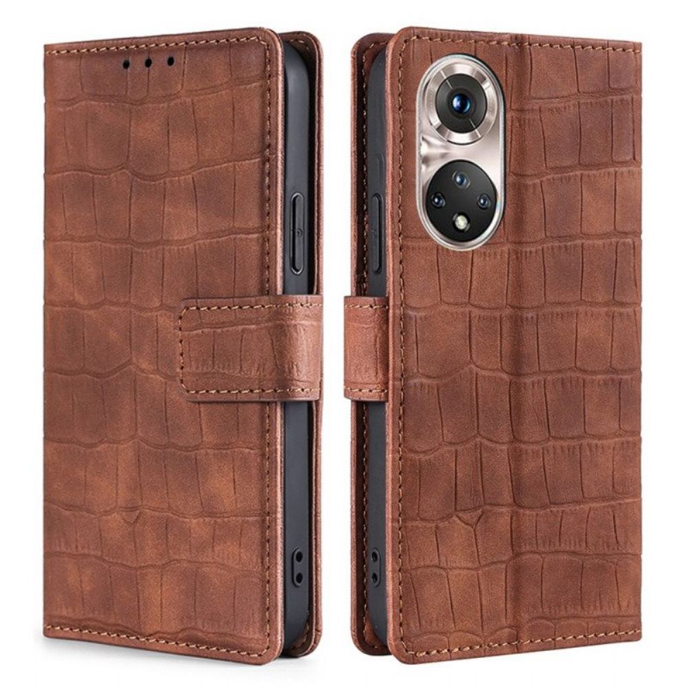 Leren Hoesje voor Honor 50 Pro Pro Skin-touch-krokodil