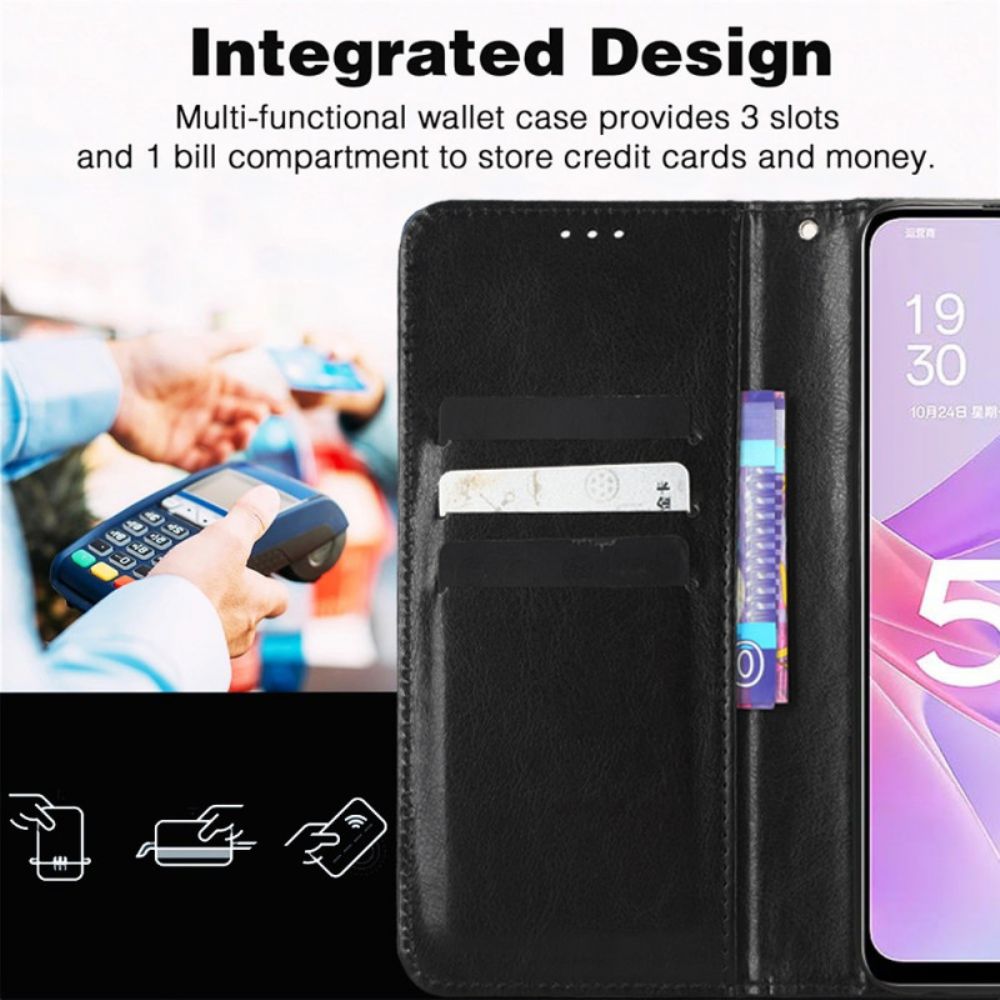 Bescherming Hoesje Huawei Nova 12s Flitsend Kunstleer Met Riempje