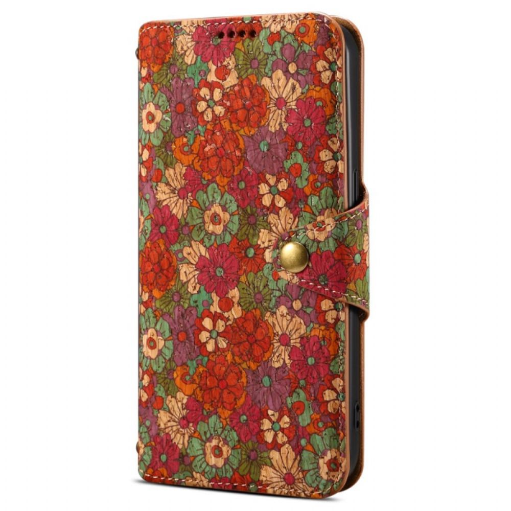 Leren Hoesje Huawei Nova 12s Bloemenpatronen Bescherming Hoesje