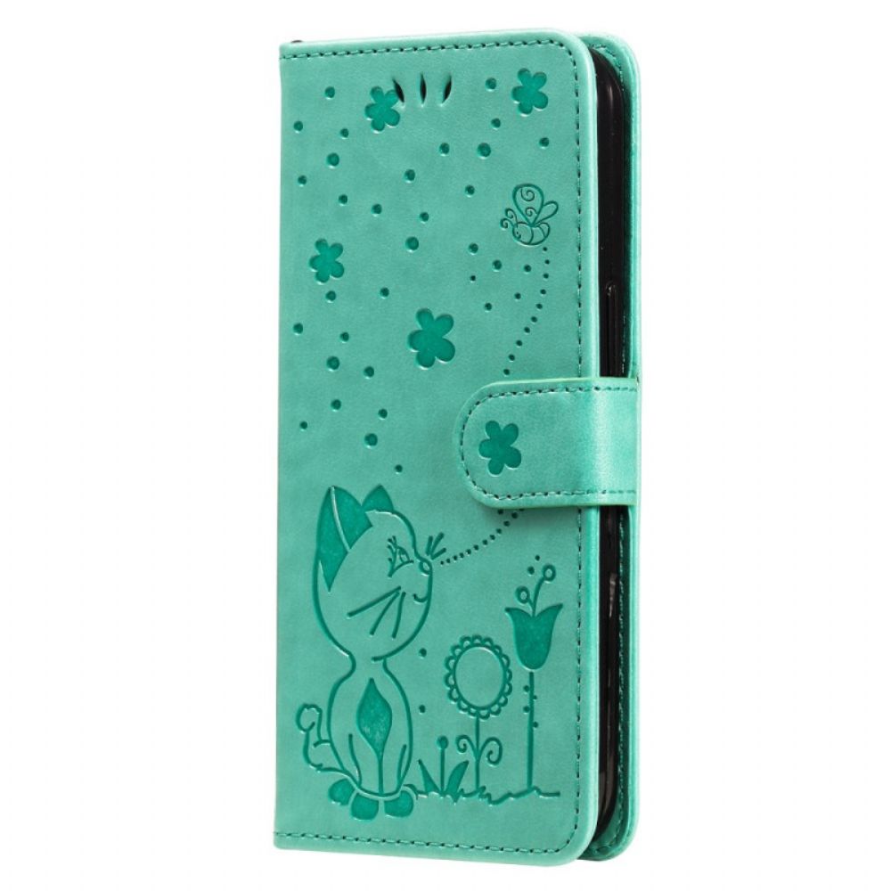 Flip Case Leren Motorola Edge 50 Pro Kat En Bij