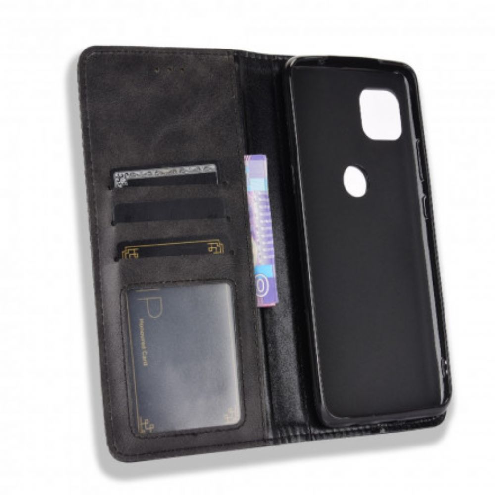 Bescherming Hoesje voor Moto G 5G Folio-hoesje Vintage Gestileerd Leereffect