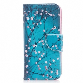 Leren Hoesje voor Samsung Galaxy A8 2018 Bloeiende Boom