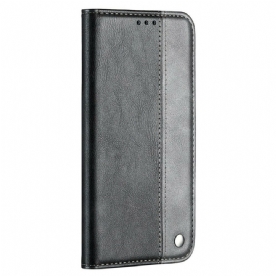 Bescherming Hoesje voor iPhone 13 Mini Folio-hoesje Tweekleurig Leereffect