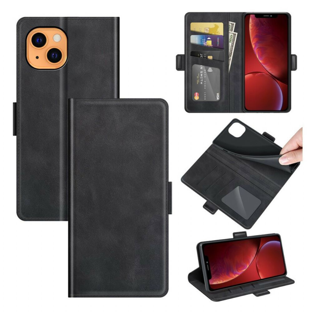 Flip Case voor iPhone 13 Mini Dubbele Sluiting