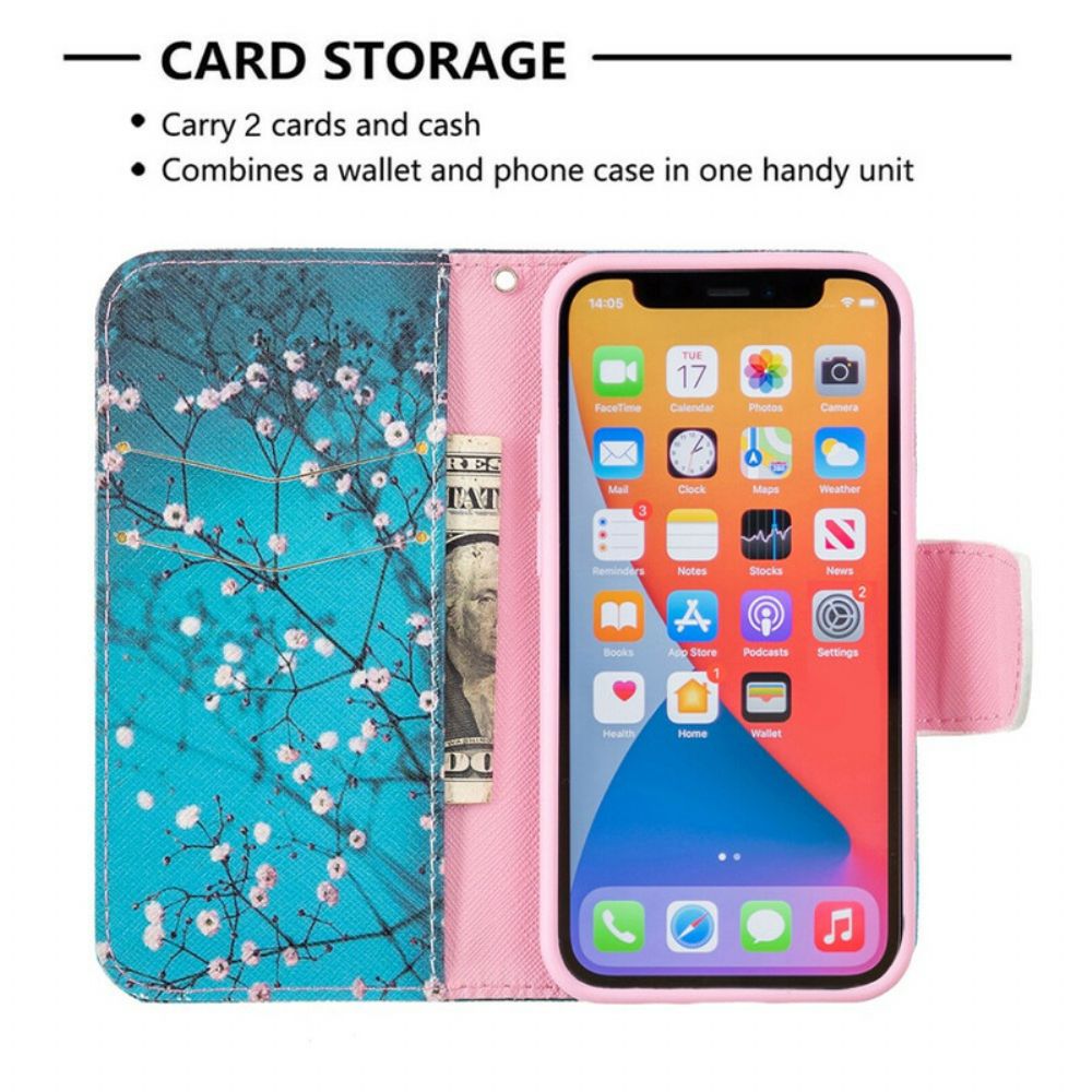 Folio-hoesje voor iPhone 13 Mini Bloeiende Tak