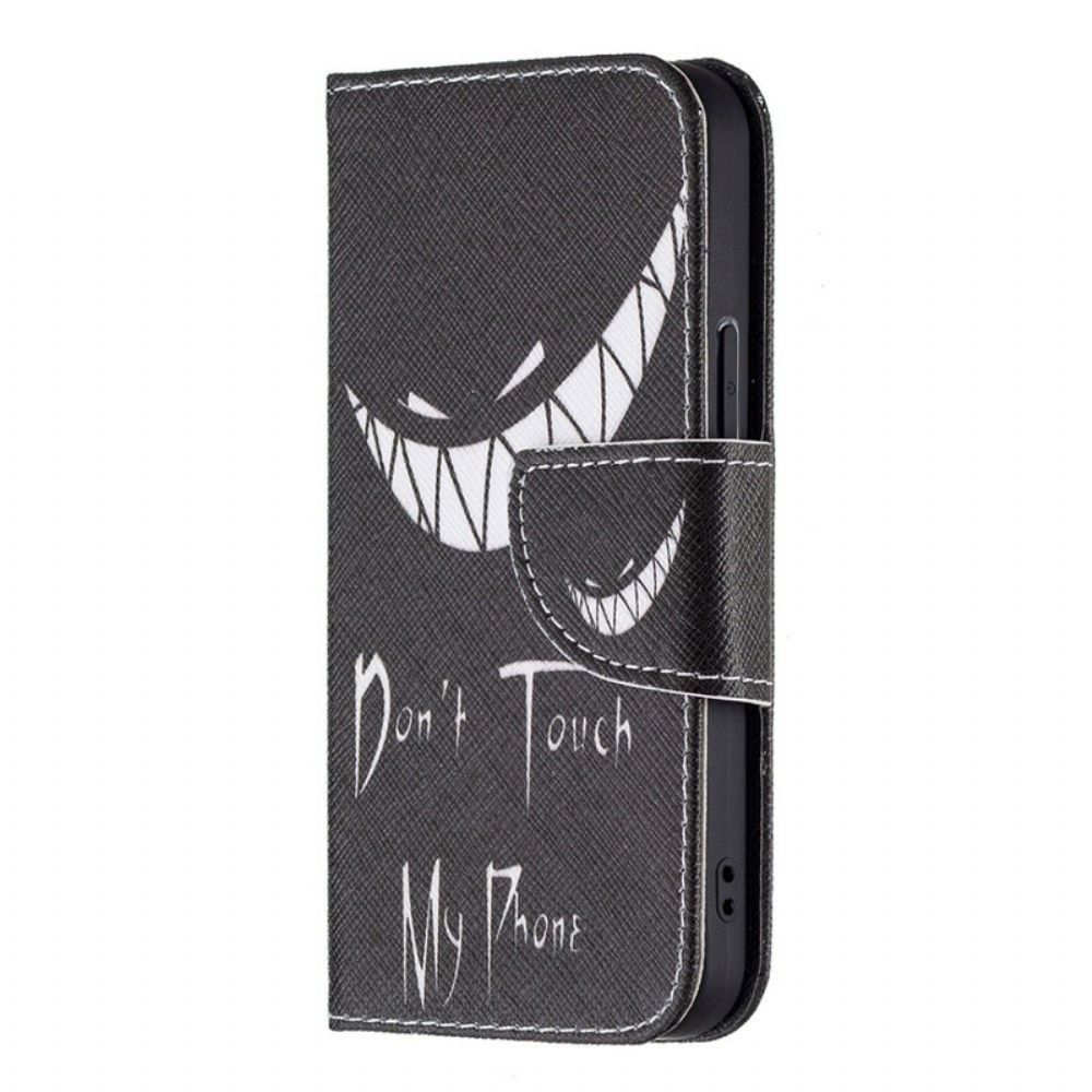 Folio-hoesje voor iPhone 13 Mini Duivelstelefoon