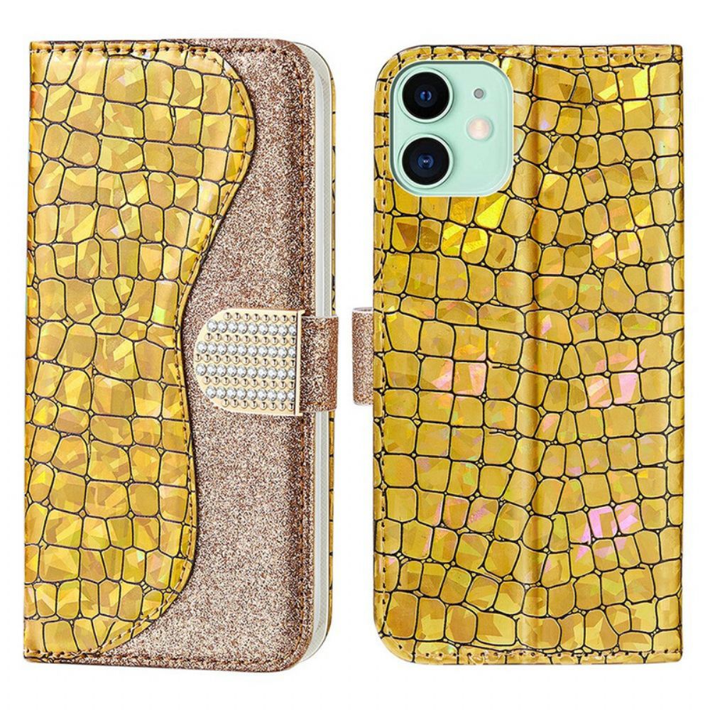 Folio-hoesje voor iPhone 13 Mini Krok Diamanten