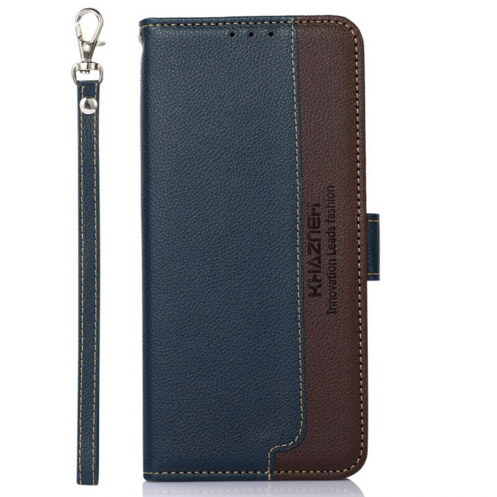 Folio-hoesje voor iPhone 13 Mini Liche-stijl Rfid Khazneh