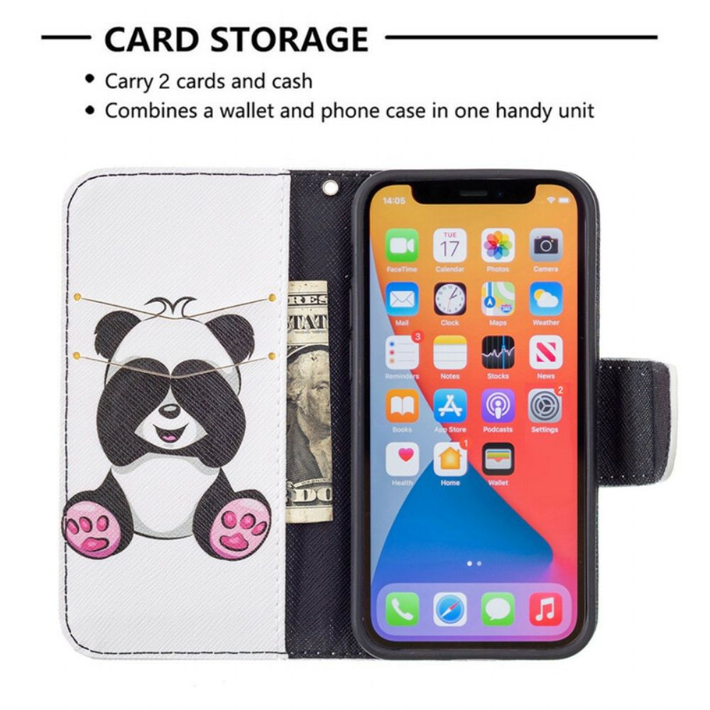 Folio-hoesje voor iPhone 13 Mini Pandaplezier