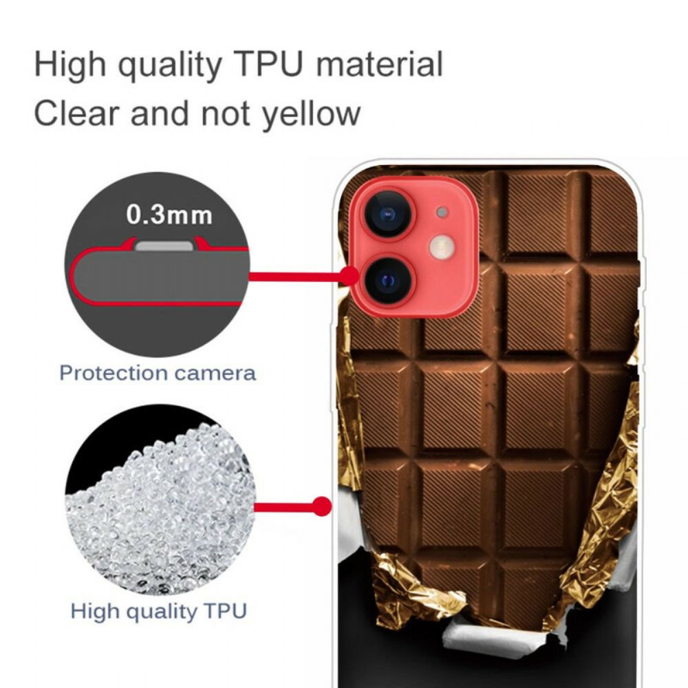 Hoesje voor iPhone 13 Mini Chocolade Flexibel