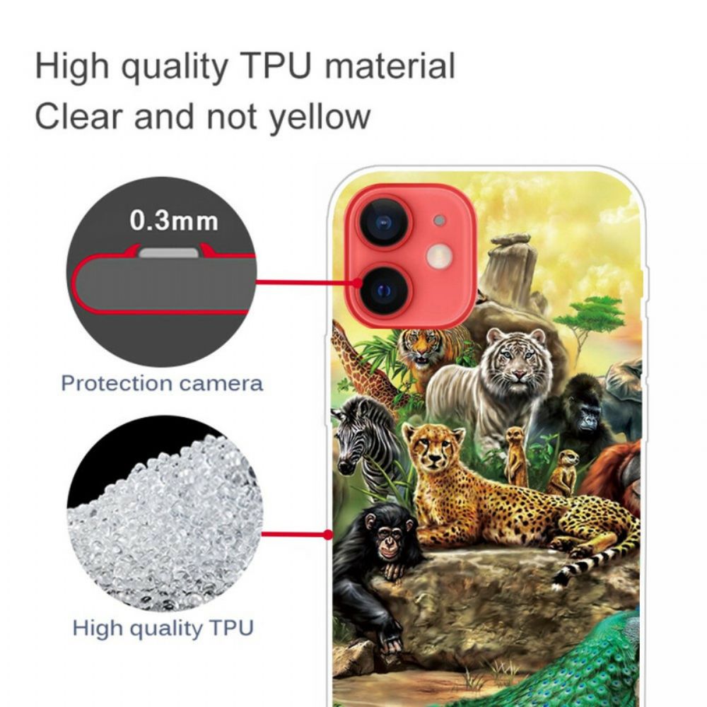 Hoesje voor iPhone 13 Mini Safaridieren