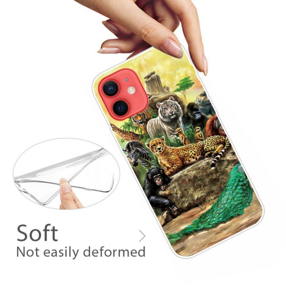 Hoesje voor iPhone 13 Mini Safaridieren