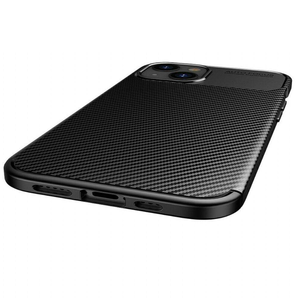 Telefoonhoesje voor iPhone 13 Mini Flexibele Koolstofvezeltextuur
