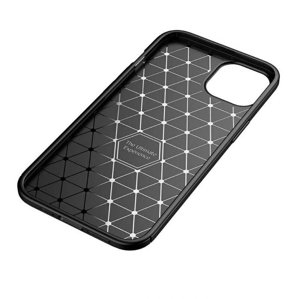 Telefoonhoesje voor iPhone 13 Mini Flexibele Koolstofvezeltextuur