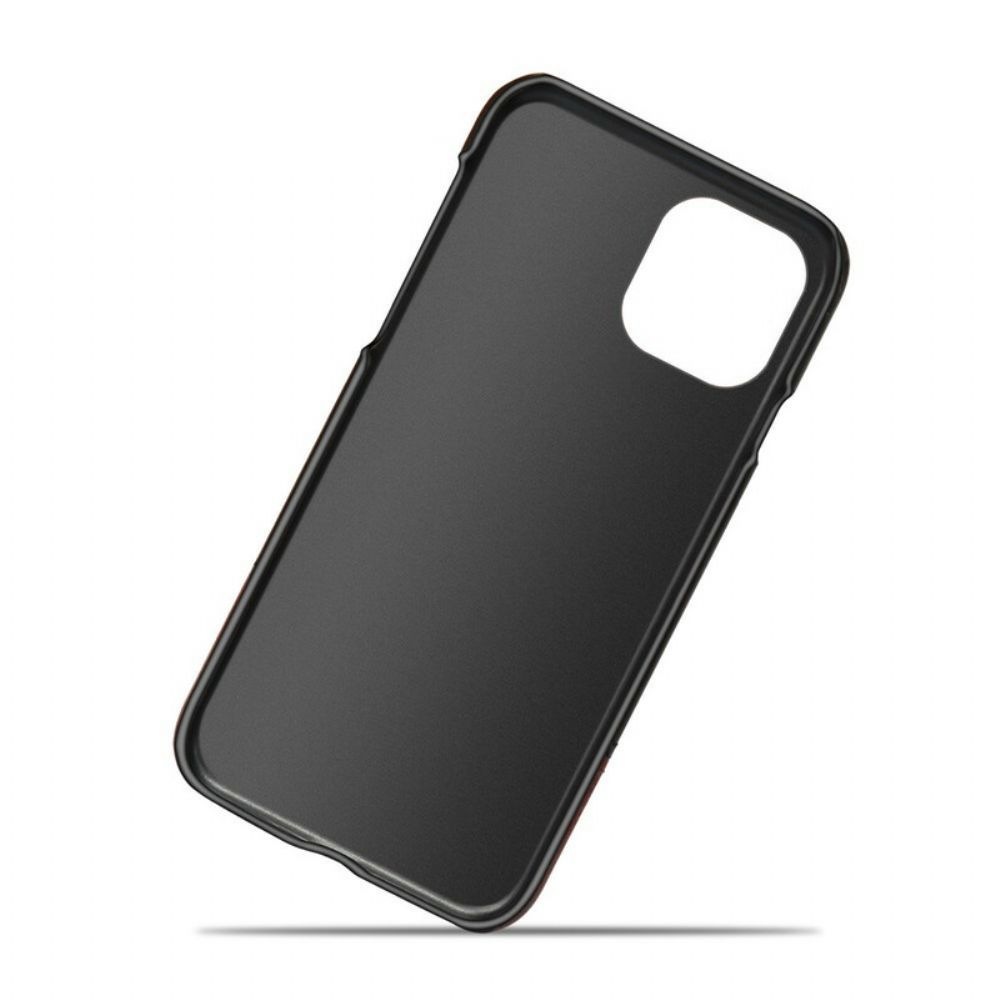 Telefoonhoesje voor iPhone 13 Mini Ksq Tweekleurig Leereffect