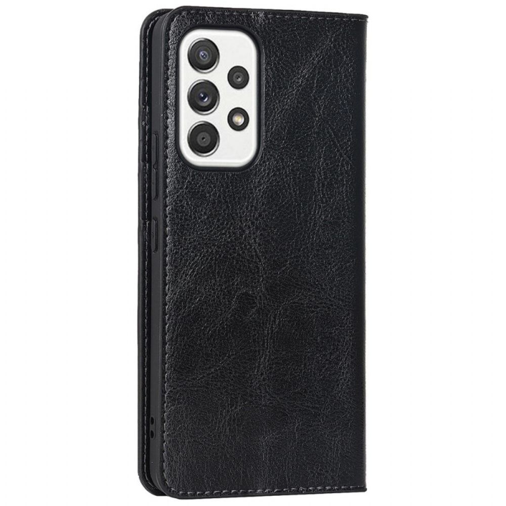 Bescherming Hoesje voor Samsung Galaxy A33 5G Folio-hoesje Echt Leer