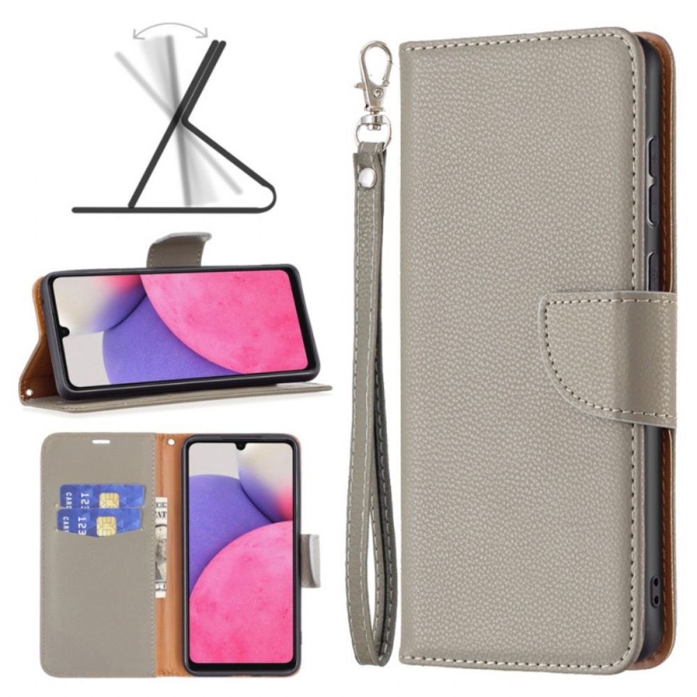 Flip Case voor Samsung Galaxy A33 5G Litchi Schuine Sluiting
