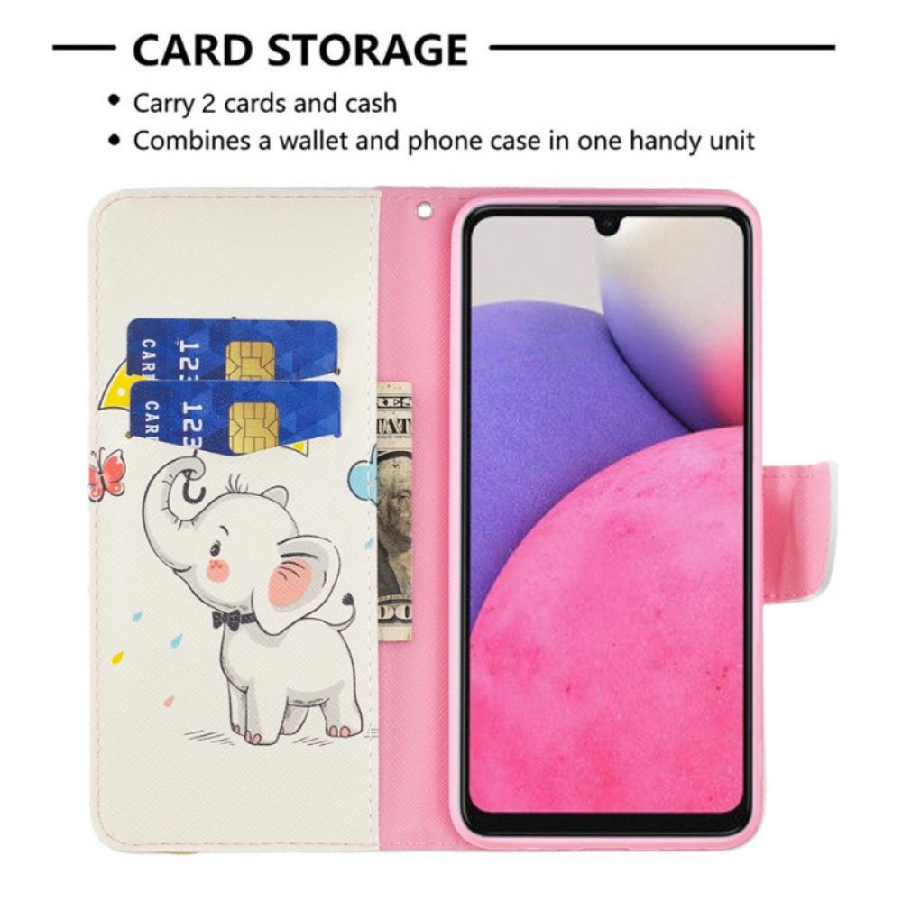 Folio-hoesje voor Samsung Galaxy A33 5G Babyolifant