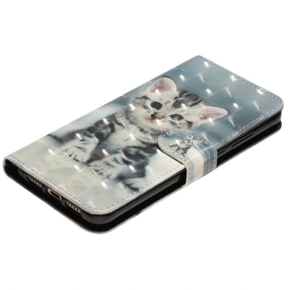 Folio-hoesje voor Samsung Galaxy A33 5G Met Ketting Thong Kitten