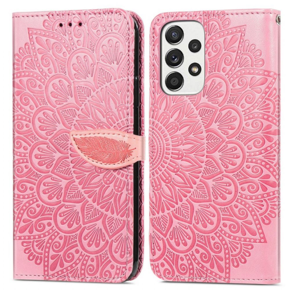 Folio-hoesje voor Samsung Galaxy A33 5G Tribale Bladeren