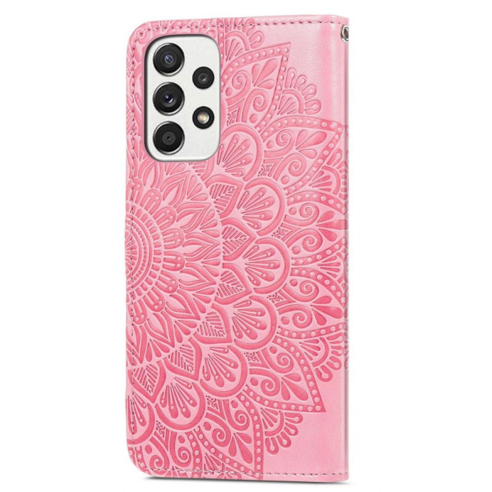 Folio-hoesje voor Samsung Galaxy A33 5G Tribale Bladeren
