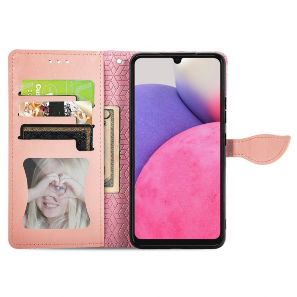 Folio-hoesje voor Samsung Galaxy A33 5G Tribale Bladeren