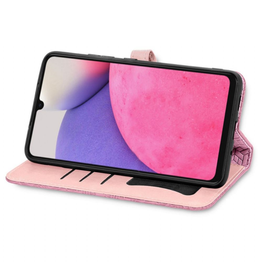 Folio-hoesje voor Samsung Galaxy A33 5G Tribale Bladeren