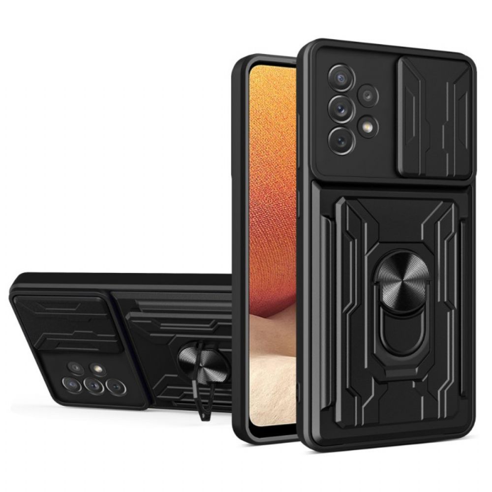 Hoesje voor Samsung Galaxy A33 5G Designer Kaarthouder En Lensdop