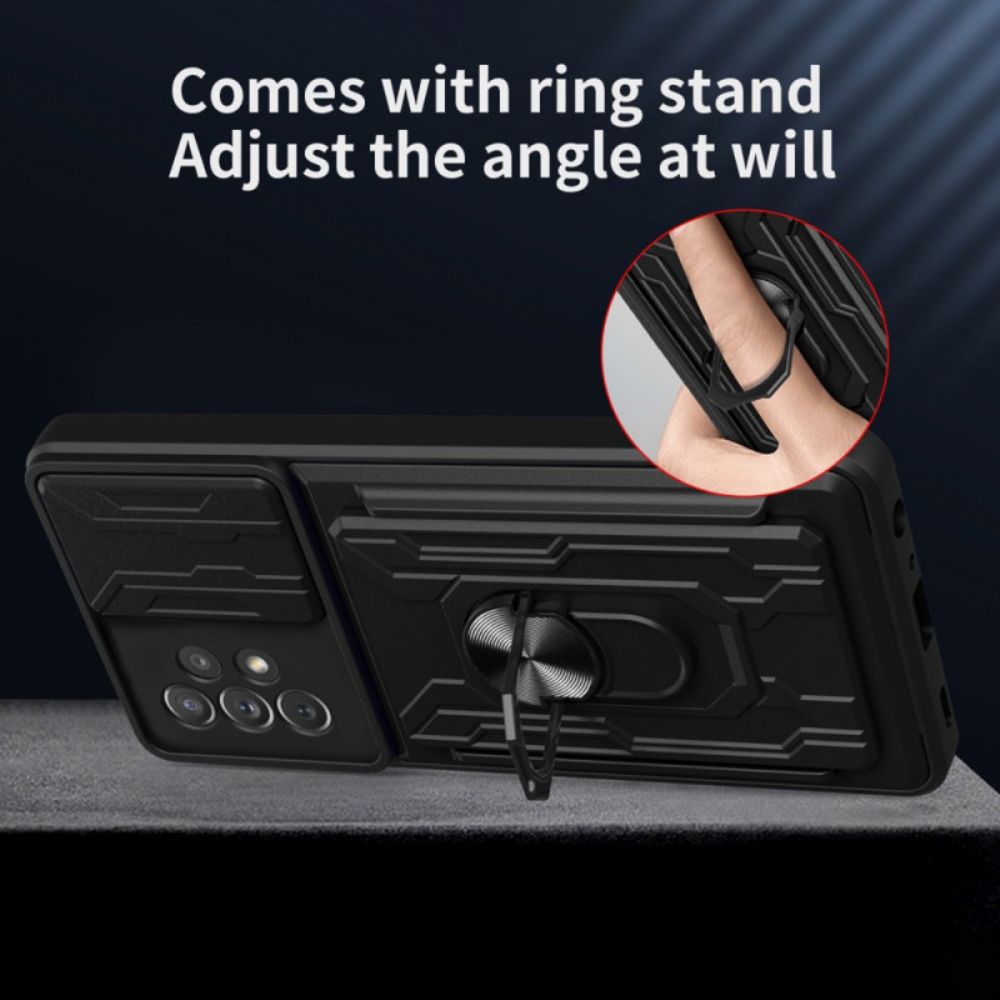Hoesje voor Samsung Galaxy A33 5G Designer Kaarthouder En Lensdop