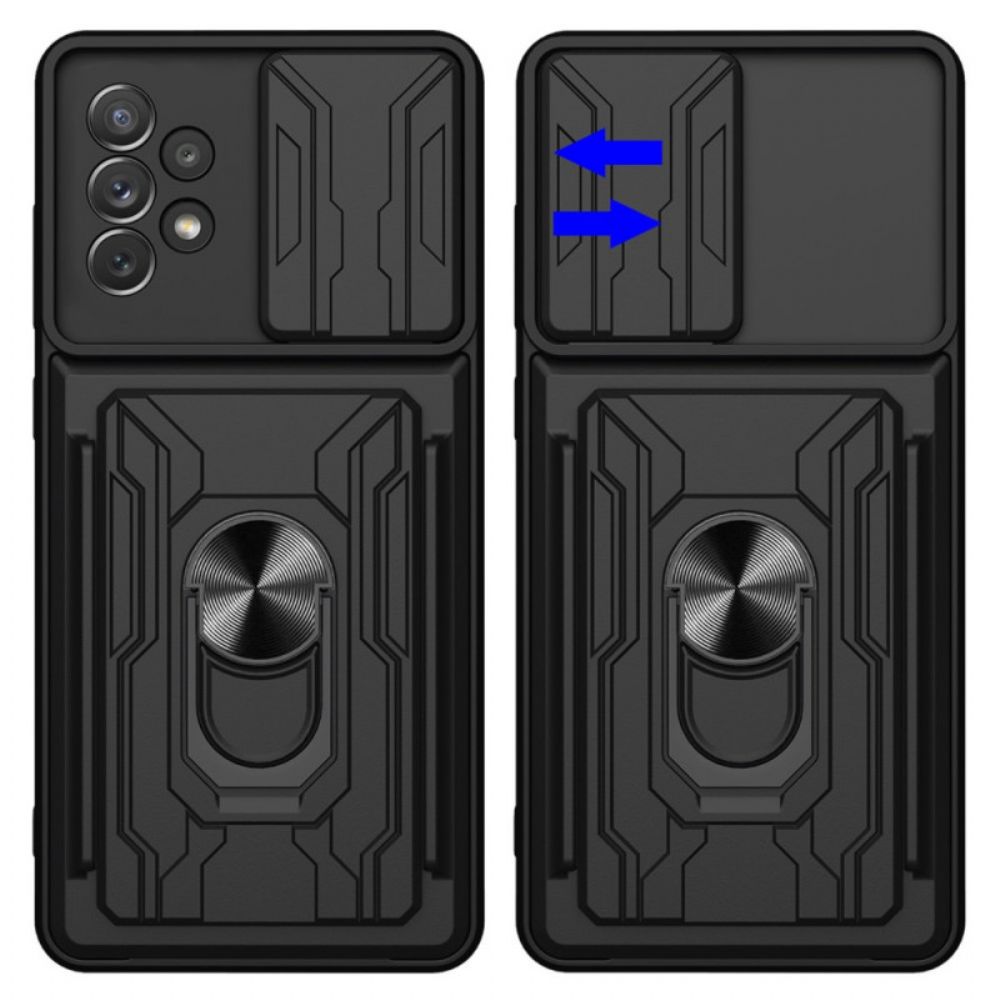 Hoesje voor Samsung Galaxy A33 5G Designer Kaarthouder En Lensdop