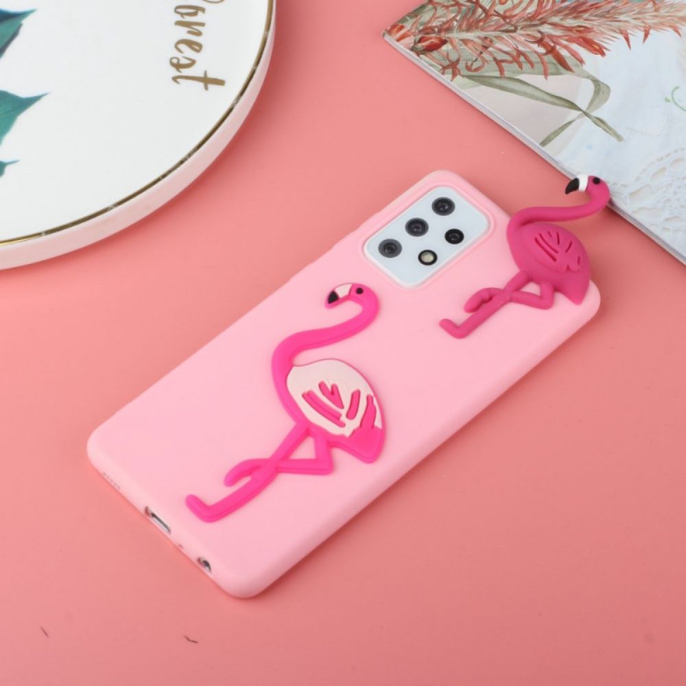 Hoesje voor Samsung Galaxy A33 5G Flamingo 3d