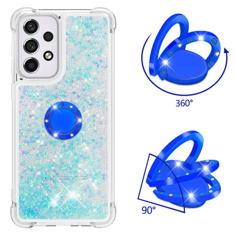 Hoesje voor Samsung Galaxy A33 5G Pailletten Met Ring-ondersteuning