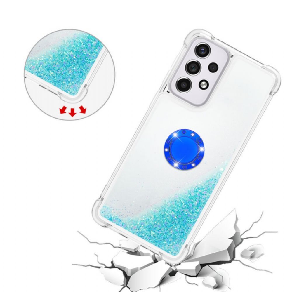 Hoesje voor Samsung Galaxy A33 5G Pailletten Met Ring-ondersteuning