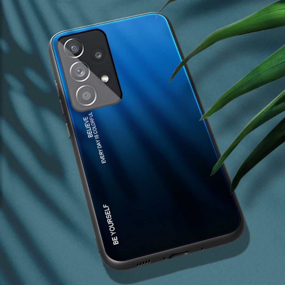 Hoesje voor Samsung Galaxy A33 5G Wees Jezelf Van Gehard Glas