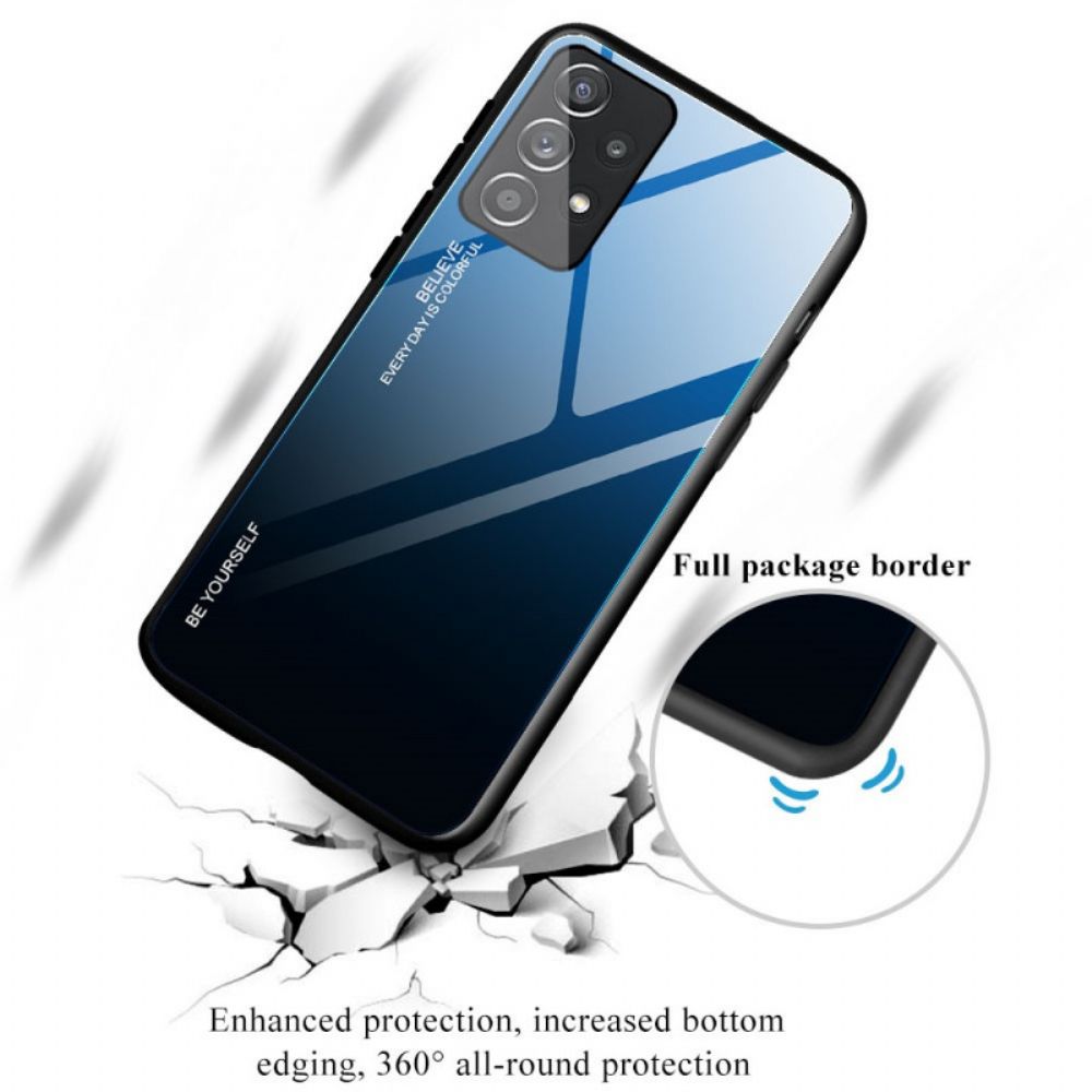 Hoesje voor Samsung Galaxy A33 5G Wees Jezelf Van Gehard Glas