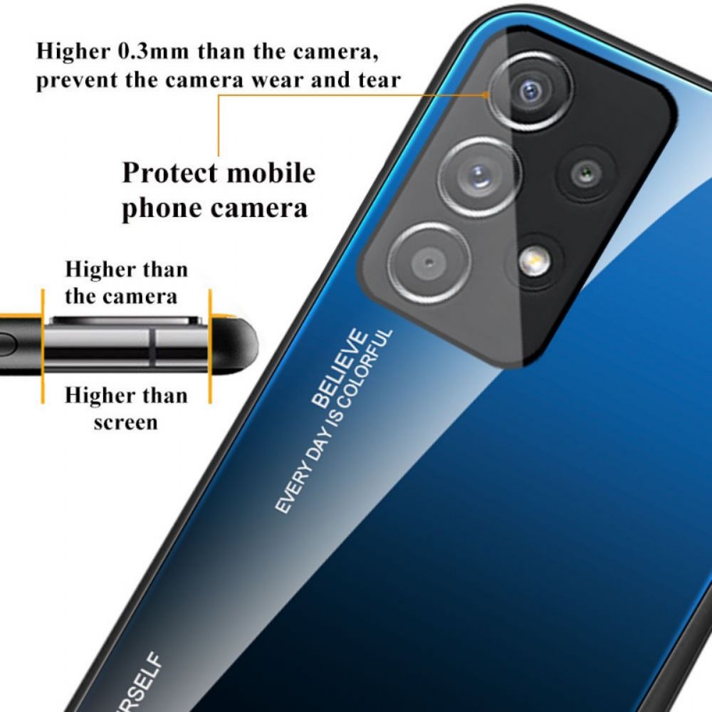 Hoesje voor Samsung Galaxy A33 5G Wees Jezelf Van Gehard Glas