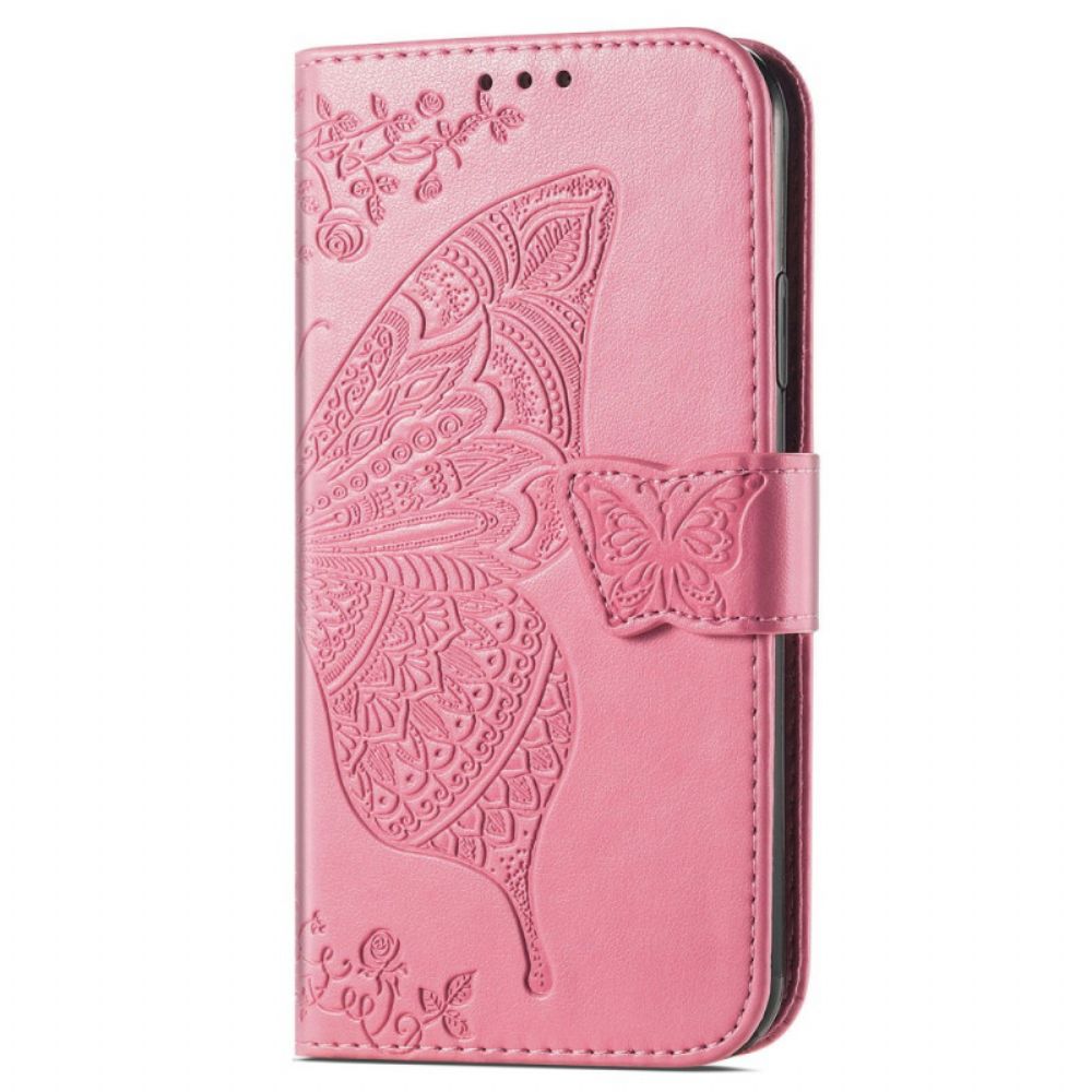 Leren Hoesje voor Samsung Galaxy A33 5G Halve Vlinders