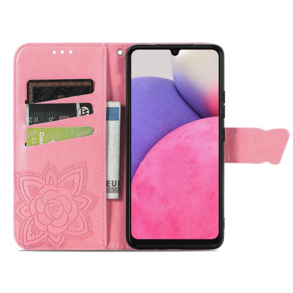 Leren Hoesje voor Samsung Galaxy A33 5G Halve Vlinders