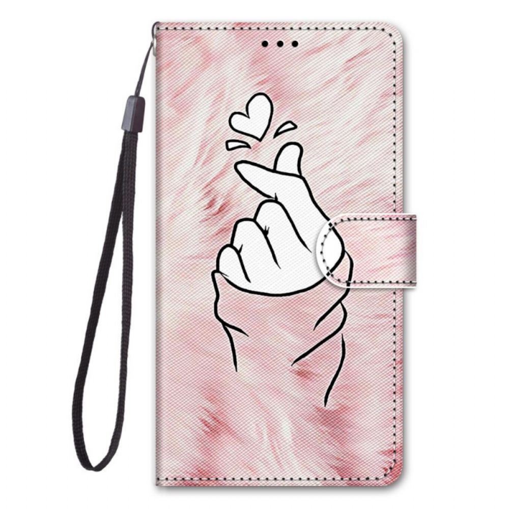 Leren Hoesje voor Samsung Galaxy A33 5G Vinger Hart