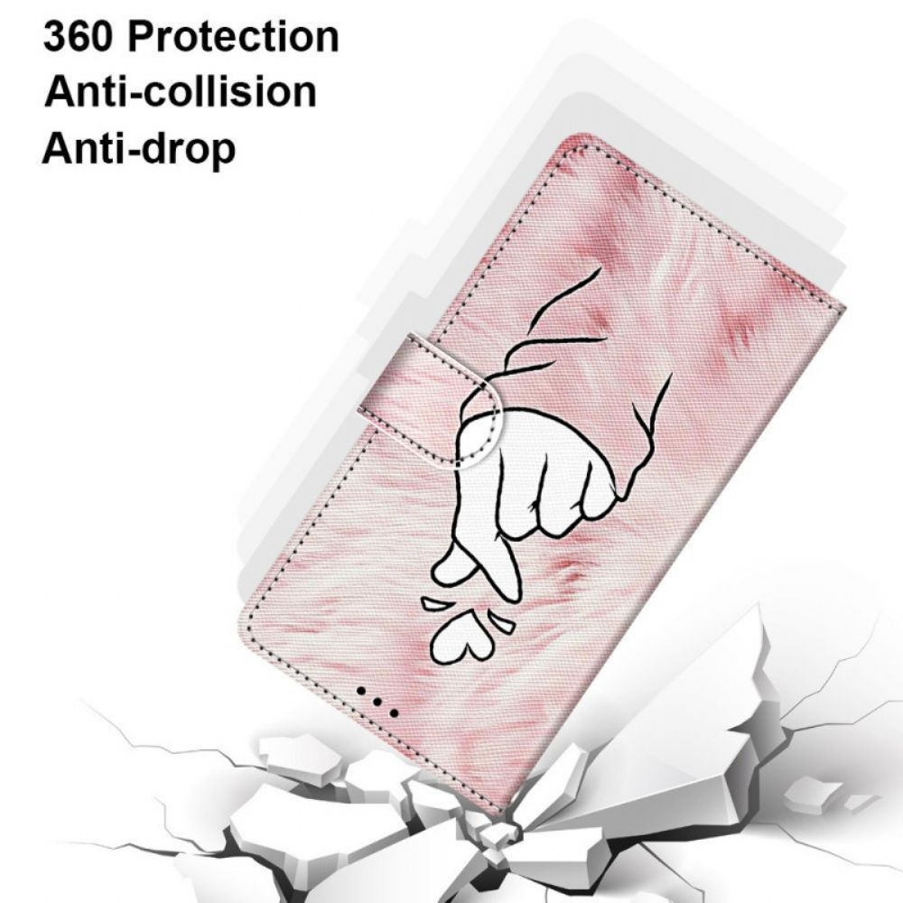 Leren Hoesje voor Samsung Galaxy A33 5G Vinger Hart
