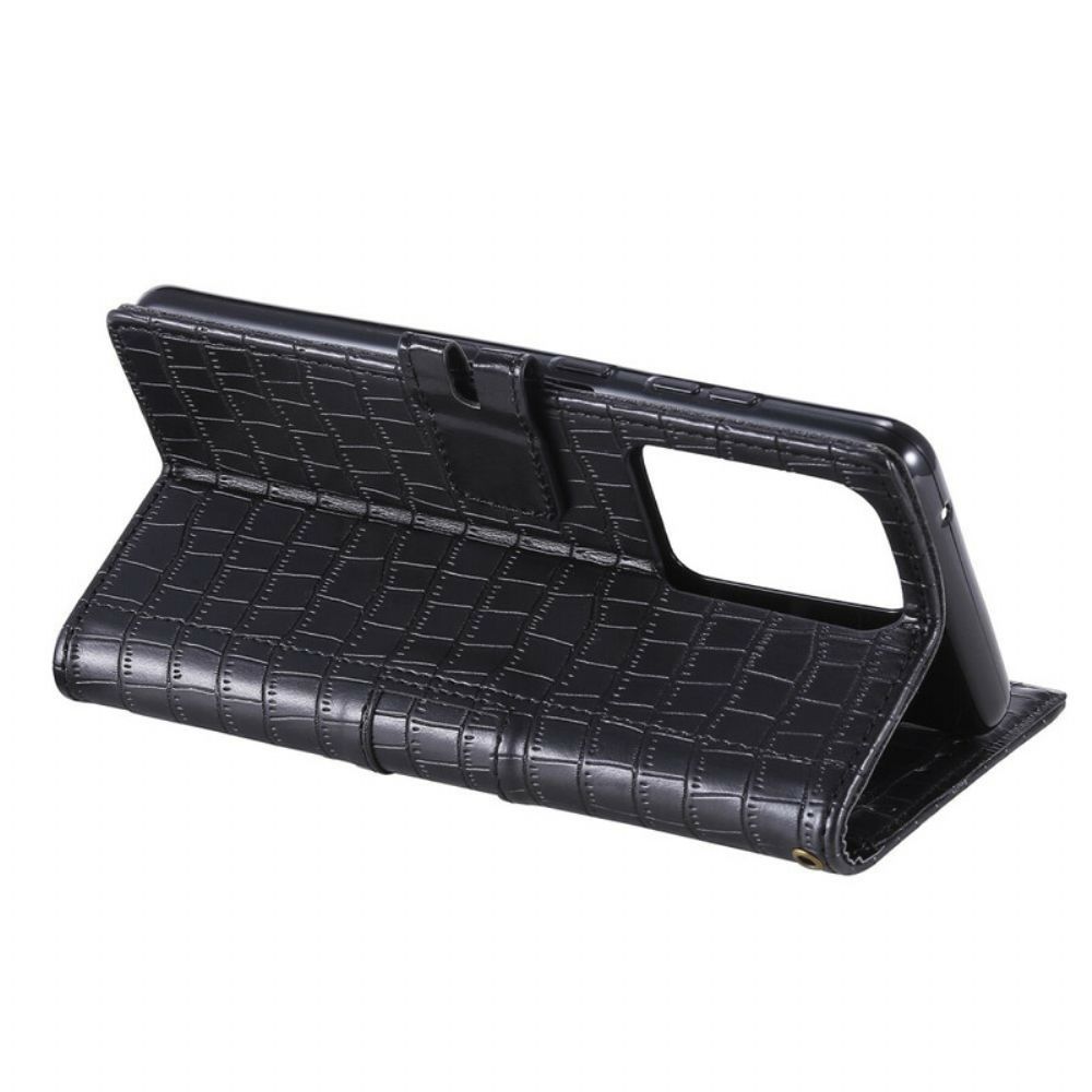 Folio-hoesje voor Samsung Galaxy S20 Ultra Helemaal Croc