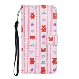 Folio-hoesje voor Samsung Galaxy S20 Ultra Met Ketting Verstelbare Draagriem