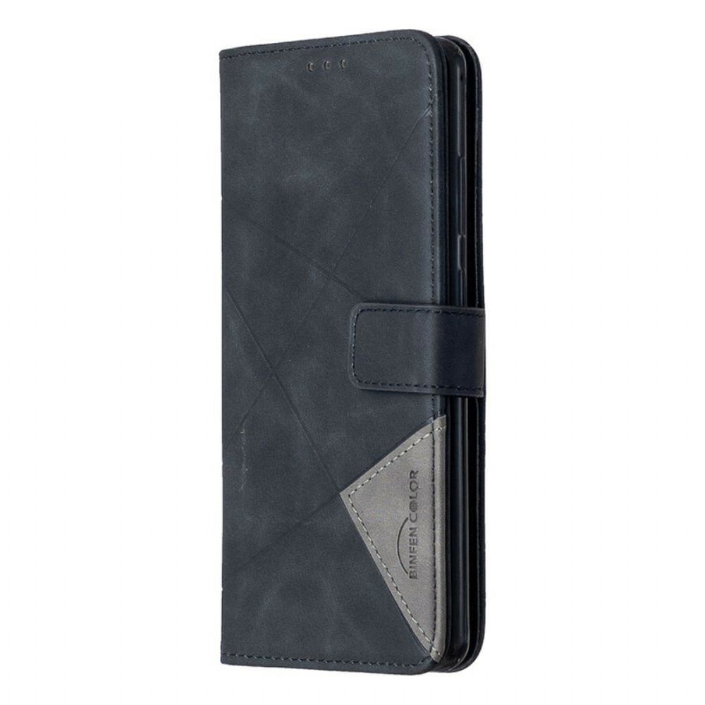 Leren Hoesje voor Samsung Galaxy S20 Ultra Binfen Kleurendriehoeken